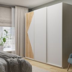Шкаф-купе 2400 серии SOFT D7+D3+D3+B22+PL4 (по 2 ящика лев/прав+2штанги) профиль «Капучино» в Верхней Салде - verhnyaya-salda.mebel24.online | фото