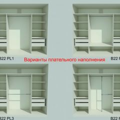 Шкаф-купе 2450 серии NEW CLASSIC K6Z+K1+K6+B22+PL1 (по 2 ящика лев/прав+1 штанга) профиль «Капучино» в Верхней Салде - verhnyaya-salda.mebel24.online | фото 6