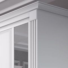 Шкаф-купе 2450 серии NEW CLASSIC K6Z+K1+K6+B22+PL2 (по 2 ящика лев/прав+1 штанга+1 полка) профиль «Капучино» в Верхней Салде - verhnyaya-salda.mebel24.online | фото 4