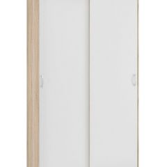 Шкаф-купе Бассо 1.0 (Дуб Сонома/Белый) 2 двери 2 зеркальные вставки в Верхней Салде - verhnyaya-salda.mebel24.online | фото 3