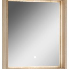 Шкаф-зеркало Nice 60 с подсветкой Домино (DN4706HZ) в Верхней Салде - verhnyaya-salda.mebel24.online | фото