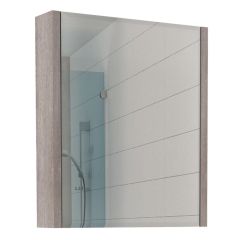 Шкаф-зеркало Quadro 60 Дуб серый левый/правый Домино (DQ1702HZ) в Верхней Салде - verhnyaya-salda.mebel24.online | фото 1