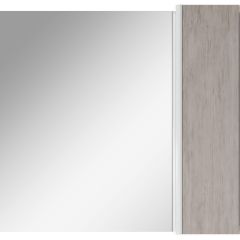 Шкаф-зеркало Uno 80 Дуб серый левый/правый Домино (DU1504HZ) в Верхней Салде - verhnyaya-salda.mebel24.online | фото 5