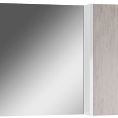 Шкаф-зеркало Uno 80 Дуб серый левый/правый Домино (DU1504HZ) в Верхней Салде - verhnyaya-salda.mebel24.online | фото 1