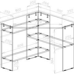 Стол письменный СП-2 (угловой) белый в Верхней Салде - verhnyaya-salda.mebel24.online | фото 3