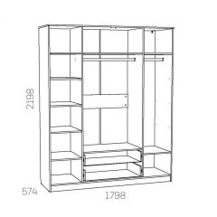 НМ 011.84 Х Шкаф комбинированный "Оливия" в Верхней Салде - verhnyaya-salda.mebel24.online | фото 3