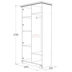 Спальный гарнитур Ольга-1Н (модульная) в Верхней Салде - verhnyaya-salda.mebel24.online | фото 3