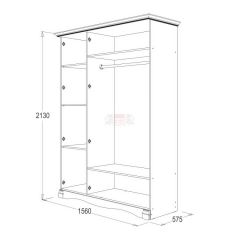 Спальный гарнитур Ольга-1Н (модульная) в Верхней Салде - verhnyaya-salda.mebel24.online | фото 5