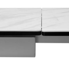 Стол BELLUNO 160 MARBLES KL-99 Белый мрамор матовый, итальянская керамика/ белый каркас, ®DISAUR в Верхней Салде - verhnyaya-salda.mebel24.online | фото 7