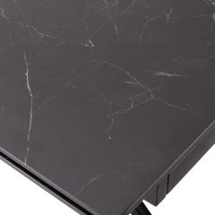 Стол FORIO 160 MATT BLACK MARBLE SOLID CERAMIC / BLACK, ®DISAUR в Верхней Салде - verhnyaya-salda.mebel24.online | фото 9