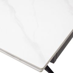 Стол FORIO 160 MATT WHITE MARBLE SOLID CERAMIC / BLACK, ®DISAUR в Верхней Салде - verhnyaya-salda.mebel24.online | фото 9