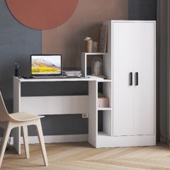 Стол компьютерный СКМ-1 ЛДСП Белый в Верхней Салде - verhnyaya-salda.mebel24.online | фото