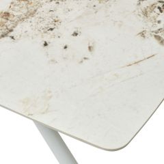 Стол RIVOLI 140 GLOSS LUXURY PANDORA SOLID CERAMIC / WHITE, ®DISAUR в Верхней Салде - verhnyaya-salda.mebel24.online | фото 10