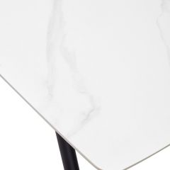 Стол RIVOLI 140 MATT WHITE MARBLE SOLID CERAMIC / BLACK, ®DISAUR в Верхней Салде - verhnyaya-salda.mebel24.online | фото 9