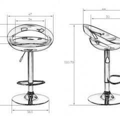 Стул барный DOBRIN DISCO LM-1010 (белый) в Верхней Салде - verhnyaya-salda.mebel24.online | фото 2