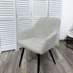Стул BRANDY WZ2042-19 галечный серый фактурный велюр/ черный каркас М-City в Верхней Салде - verhnyaya-salda.mebel24.online | фото 5