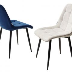 Стул CHIC BLUVEL-86 NAVY BLUE / черный каркас М-City в Верхней Салде - verhnyaya-salda.mebel24.online | фото 2