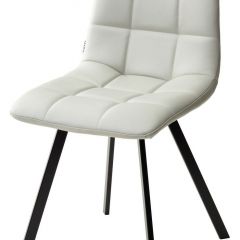 Стул CHILLI SQUARE HK017-03 светло-серый, PU/ черный каркас М-City в Верхней Салде - verhnyaya-salda.mebel24.online | фото