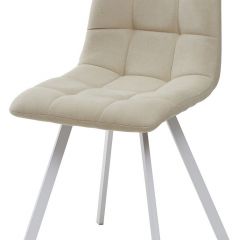 Стул CHILLI SQUARE UF860-01B бежевый, ткань/ белый каркас М-City в Верхней Салде - verhnyaya-salda.mebel24.online | фото