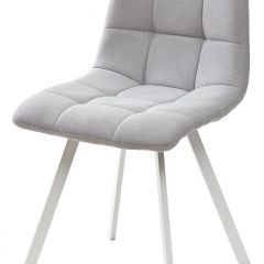 Стул CHILLI SQUARE UF860-02B серо-голубой, ткань/ белый каркас М-City в Верхней Салде - verhnyaya-salda.mebel24.online | фото