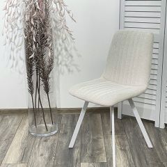 Стул ELVIS WZ2042-18 белая галька фактурный велюр / белый каркас М-City в Верхней Салде - verhnyaya-salda.mebel24.online | фото