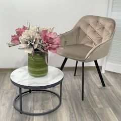 Стул GALE 360 град. поворот. BLUVEL-40 BEIGE, велюр/ черный каркас, М-City в Верхней Салде - verhnyaya-salda.mebel24.online | фото 3