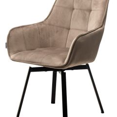 Стул MAVERICK 360 град. поворот. BLUVEL-40 BEIGE/ черный каркас, М-City в Верхней Салде - verhnyaya-salda.mebel24.online | фото 4