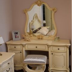 Туалетный стол + Зеркало Мона Лиза (крем) в Верхней Салде - verhnyaya-salda.mebel24.online | фото 6