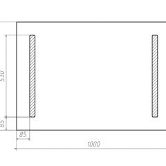 Зеркало Good Light 2-100 с подсветкой Домино (GL7016Z) в Верхней Салде - verhnyaya-salda.mebel24.online | фото 3