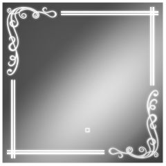Зеркало Луандра 700х700 с подсветкой Домино (GL7035Z) в Верхней Салде - verhnyaya-salda.mebel24.online | фото 1