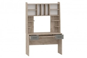 БЕТА Стол рабочий (дуб крафт серый/графит) в Верхней Салде - verhnyaya-salda.mebel24.online | фото 2
