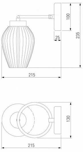 Бра Eurosvet Alva 30184/1 латунь в Верхней Салде - verhnyaya-salda.mebel24.online | фото 3