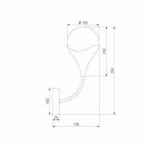 Бра Eurosvet Calyx 60168/1 латунь в Верхней Салде - verhnyaya-salda.mebel24.online | фото 3