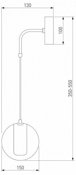 Бра Eurosvet Cobble 50258 LED дымчатый в Верхней Салде - verhnyaya-salda.mebel24.online | фото 2