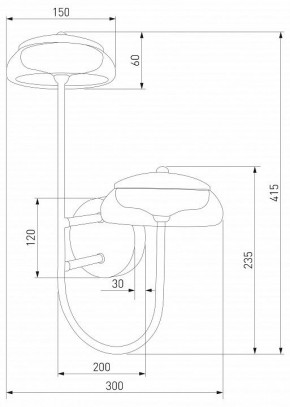 Бра Eurosvet Fungo 50388/2 LED черный в Верхней Салде - verhnyaya-salda.mebel24.online | фото 5