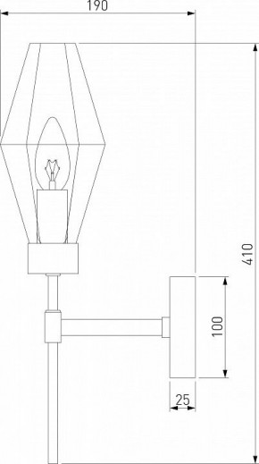 Бра Eurosvet Prism 60143/1 хром в Верхней Салде - verhnyaya-salda.mebel24.online | фото 2