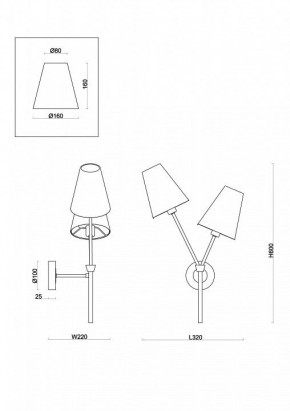 Бра Freya Hats FR5370WL-02B в Верхней Салде - verhnyaya-salda.mebel24.online | фото