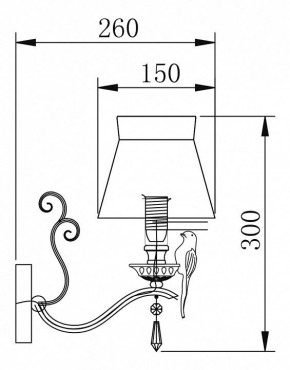 Бра Maytoni Bird ARM013-01-W в Верхней Салде - verhnyaya-salda.mebel24.online | фото 2