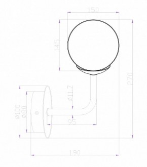 Бра Maytoni Erich MOD221-WL-01-G в Верхней Салде - verhnyaya-salda.mebel24.online | фото 2
