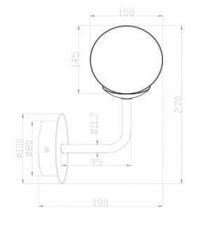 Бра Maytoni Erich MOD221-WL-01-N в Верхней Салде - verhnyaya-salda.mebel24.online | фото 3