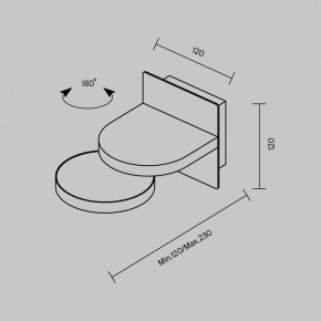 Бра Maytoni Flap MOD354WL-L12B3K в Верхней Салде - verhnyaya-salda.mebel24.online | фото 5