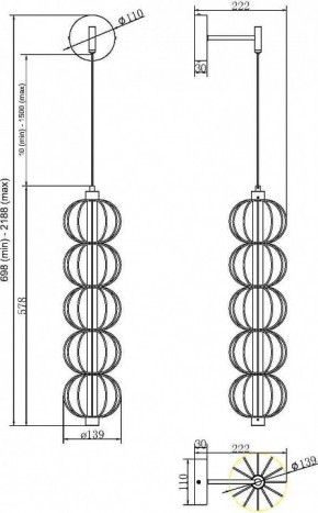Бра Maytoni Golden Cage MOD216WL-L10G3K в Верхней Салде - verhnyaya-salda.mebel24.online | фото 2