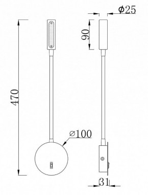 Бра Maytoni Stem C035WL-L3MG3K в Верхней Салде - verhnyaya-salda.mebel24.online | фото 5