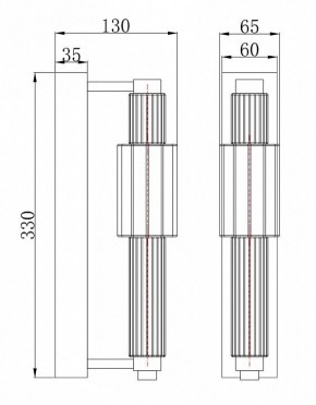 Бра Maytoni Verticale MOD308WL-L9CG3K в Верхней Салде - verhnyaya-salda.mebel24.online | фото 3