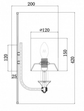 Бра Maytoni Vittoria H005WL-01BG в Верхней Салде - verhnyaya-salda.mebel24.online | фото 3
