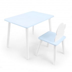 Детский комплект стол и стул «Облачко» Rolti Baby  (голубая столешница/голубое сиденье/белые ножки) в Верхней Салде - verhnyaya-salda.mebel24.online | фото