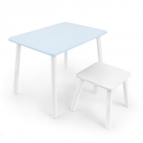 Детский комплект стол и табурет Rolti Baby (голубая столешница/белое сиденье/белые ножки) в Верхней Салде - verhnyaya-salda.mebel24.online | фото 1