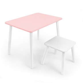 Детский комплект стол и табурет Rolti Baby (розовая столешница/белое сиденье/белые ножки) в Верхней Салде - verhnyaya-salda.mebel24.online | фото 1