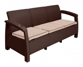 Диван Yalta Premium Sofa 3 Set (Ялта) шоколадный (+подушки под спину) в Верхней Салде - verhnyaya-salda.mebel24.online | фото 2