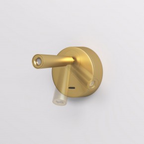 DK5072-SB Бра SHINE WALL со светодиодом, D104*H68, IP20, 3000К, 3W, RA?90, сатинированная латунь, алюминий в Верхней Салде - verhnyaya-salda.mebel24.online | фото 3